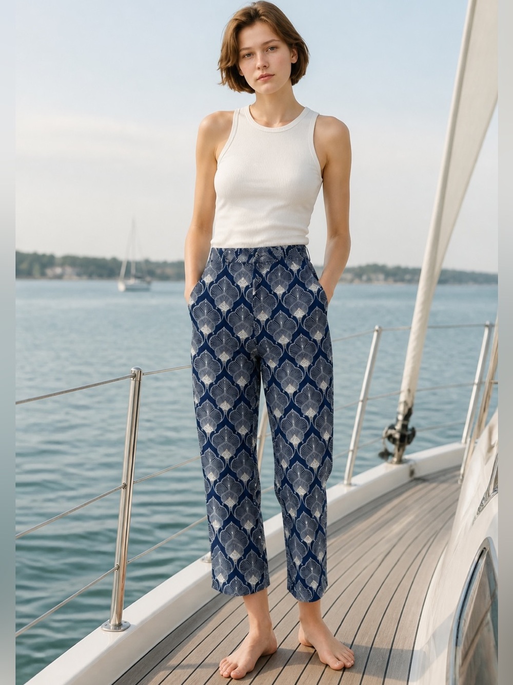 J. McLaughlin Kick Flare Pull-on Pants (A)